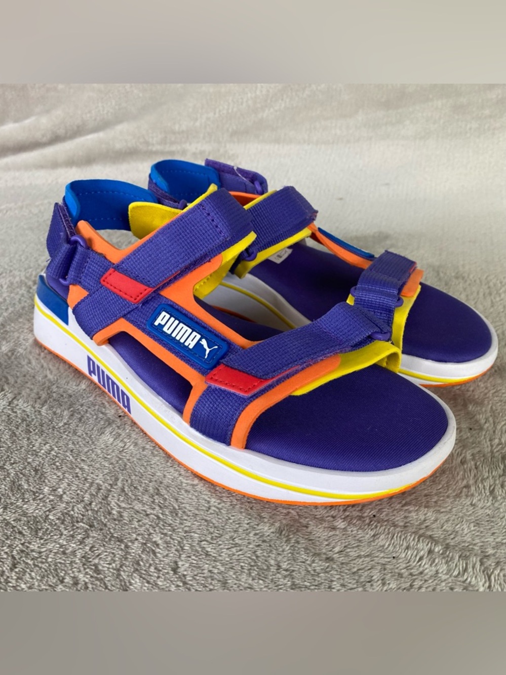 PUMA Future Rider Sandals Girls 5 Women 6.5 Purple Straps Hiking Water NEW